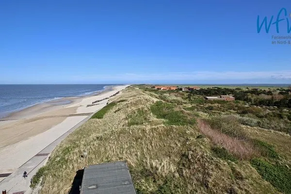 Ausblick vom Dach Haus Panorama Ferienwohnung Strandkieker