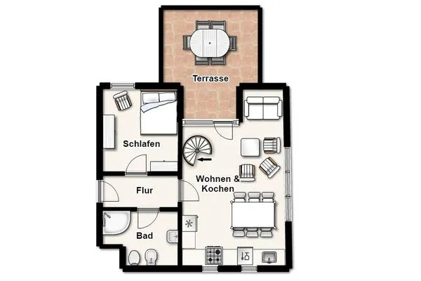 Grundriss Fasanenhof Ferienwohnung Schaefer