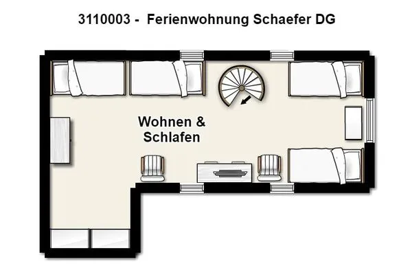 Grundriss Fasanenhof Ferienwohnung Schaefer