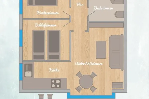 Grundriss Fasanenhof Ferienwohnung Fabian