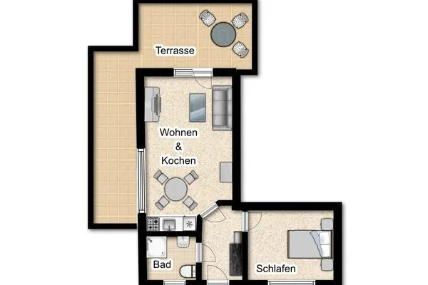 Grundriss Juist Zauber - Haus 2 Ferienwohnung Jansen
