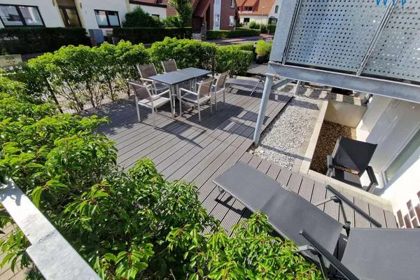 Terrasse Residenz Helena Ferienwohnung Osterhus