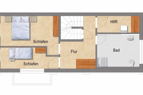 Grundriss Untergeschoss Residenz Helena Ferienwohnung Osterhus