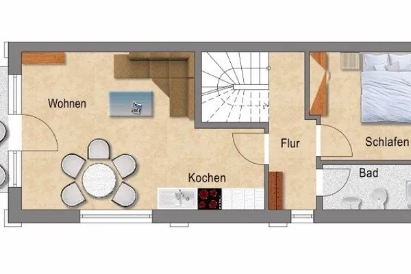 Grundriss 1. Obergeschoss Residenz Helena Ferienwohnung Westerhus