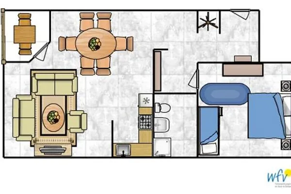 Grundriss Residenz Binz Ferienwohnung 9