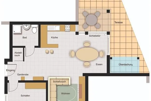 Grundriss Residenz Binz Ferienwohnung 2