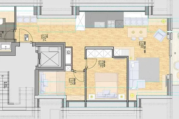 Grundriss Achterhus Ferienwohnung Lee