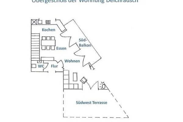 Grundriss Haus Kiek in't Watt Ferienwohnung Deichrausch