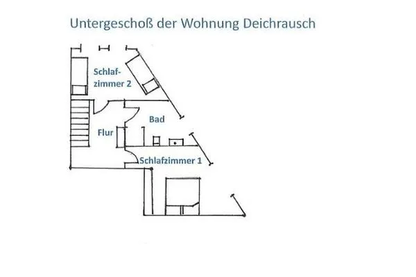 Grundriss Haus Kiek in't Watt Ferienwohnung Deichrausch