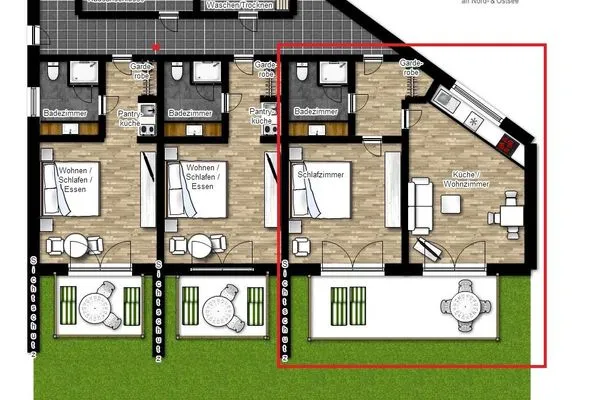Grundriss Barons Residenz Ferienwohnung 3
