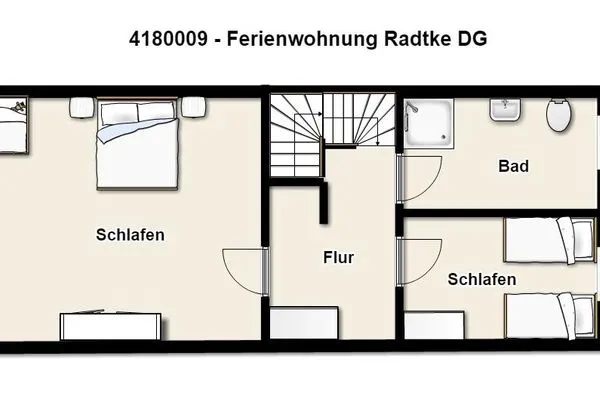 Grundriss Ferienhaus Greune-Stee Ferienwohnung 9