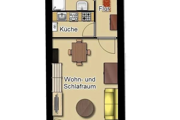 Grundriss Moby Dick Ferienwohnung 65