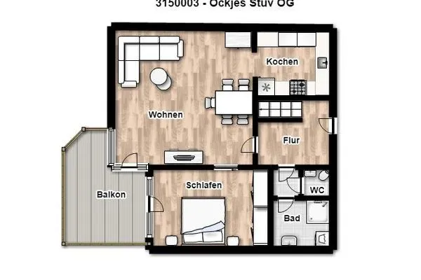 Grundriss Juist Zauber - Haus 3 Ferienwohnung Ockjes Stuuv