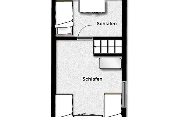 Grundriss Juist Zauber - Haus 3 Ferienwohnung Ockjes Stuuv