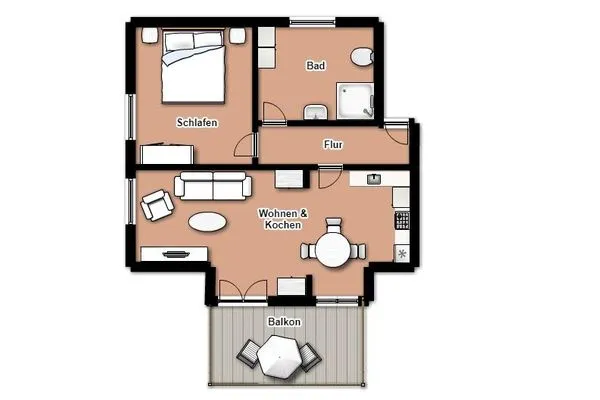 Grundriss Haus Erlenbusch Ferienwohnung 1