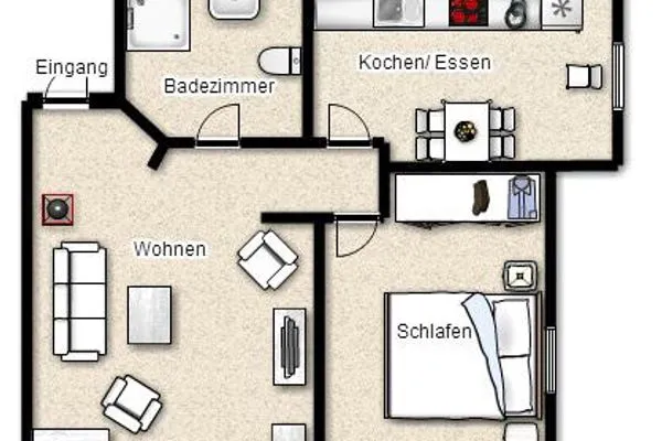 Grundriss Villa Mönchgut Ferienwohnung 3