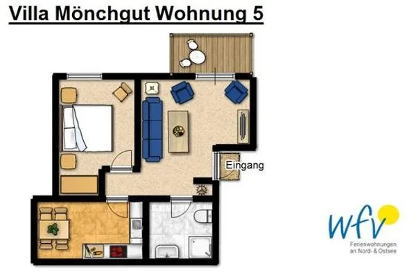 Grundriss Villa Mönchgut Ferienwohnung 5