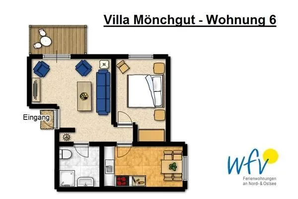 Grundriss Villa Mönchgut Ferienwohnung 6