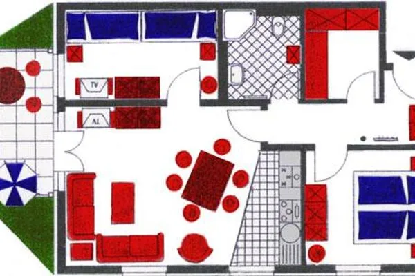 Grundriss Residenz an der Prorer Wiek Ferienwohnung 5
