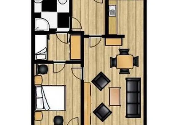 Grundriss Villa Malte Ferienwohnung Strandläufer