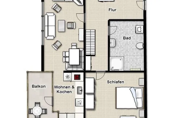 Grundriss Haus Tide Ferienwohnung Feldberg