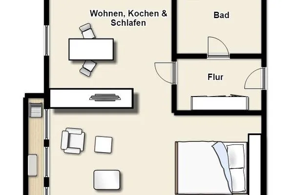 Grundriss Haus Köln Ferienwohnung "Pier Ost"