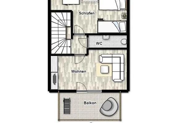 Grundriss Haus Ebbe und Flut Ferienwohnung 2