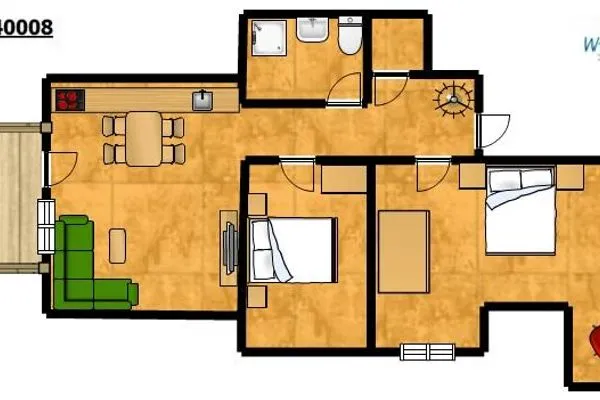 Grundriss Haus Südstrand Ferienwohnung 8