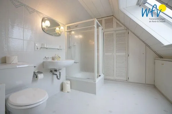 Badezimmer Juist Zauber - Haus 2 Ferienwohnung Caprasse