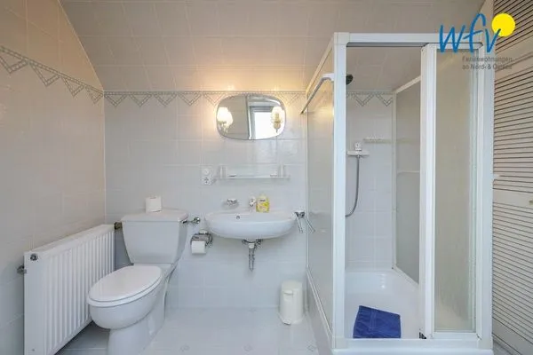 Badezimmer Juist Zauber - Haus 2 Ferienwohnung Caprasse