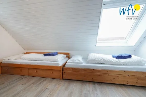 Schlafzimmer Juist Zauber - Haus 3 Ferienwohnung Möwennest