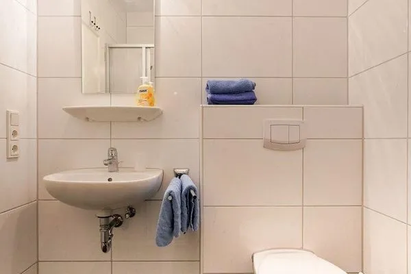 Badezimmer Haus Gartenstraße Ferienwohnung Gartentraum