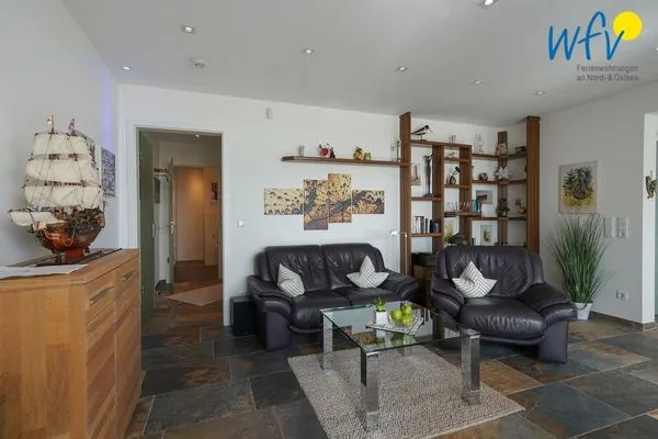 Wohnzimmer Haus Wilhelmshöhe Ferienwohnung Meeresblick