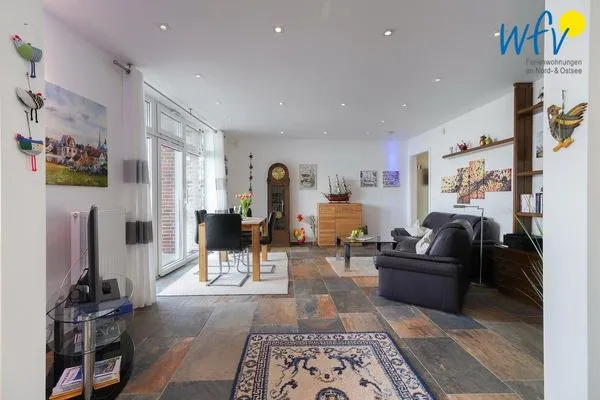 Wohnzimmer Haus Wilhelmshöhe Ferienwohnung Meeresblick