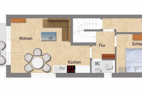 Grundriss Residenz Helena Ferienwohnung Osterhus