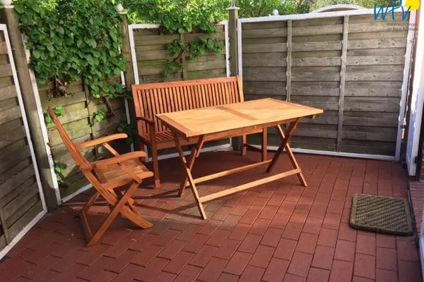 Terrasse Ferienhaus "Kleines Haus Juist" Ferienwohnung Nordsee