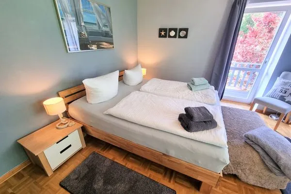 Schlafzimmer  Ferienwohnung Penthuus