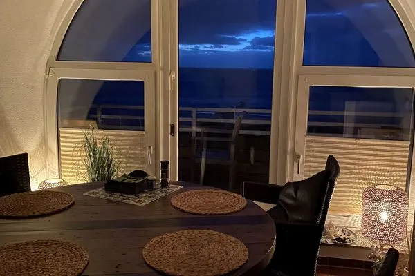 Wohnzimmer Haus Strandblick Ferienwohnung Meerblick 18