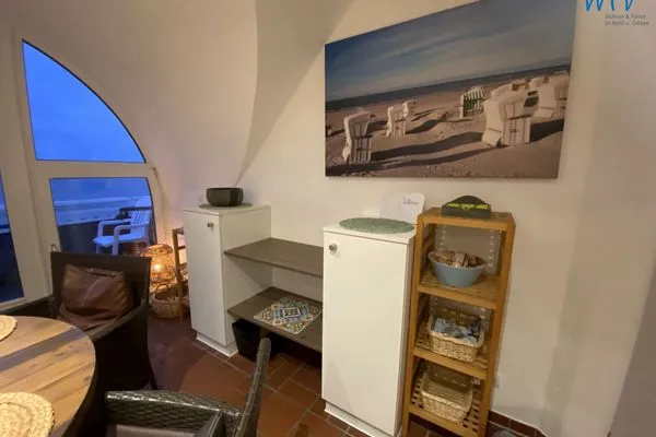 Wohnzimmer Haus Strandblick Ferienwohnung Meerblick 18