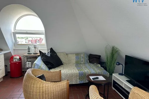 Wohnzimmer Haus Strandblick Ferienwohnung Meerblick 18
