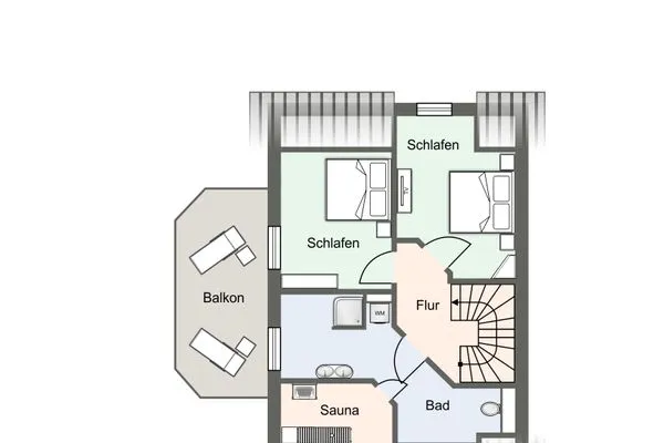 Summer Diek Reetdachhaus Summerdiek 9 SPO Ording - Grundriss