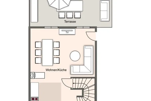 Summer Diek Reetdachhaus Summerdiek 10 SPO Ording - Grundriss