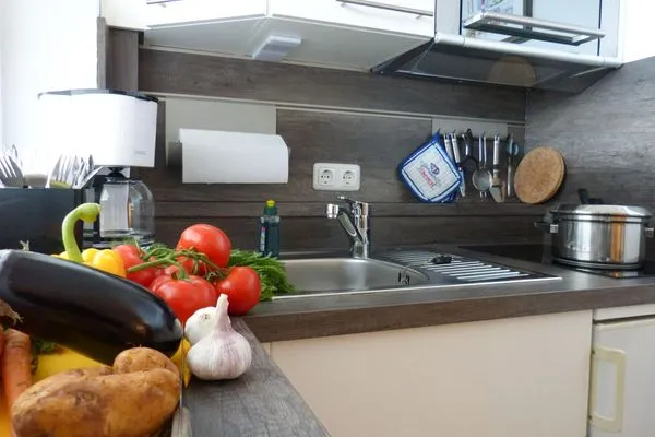 Küche der Ferienwohnung Kniepsand in Wittdün auf Amrum Haus Diana Ferienwohnung „Kniepsand"