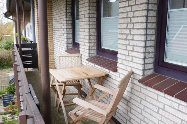 Balkon der Ferienwohnung Kniepsand in Wittdün auf Amrum Haus Diana Ferienwohnung „Kniepsand"