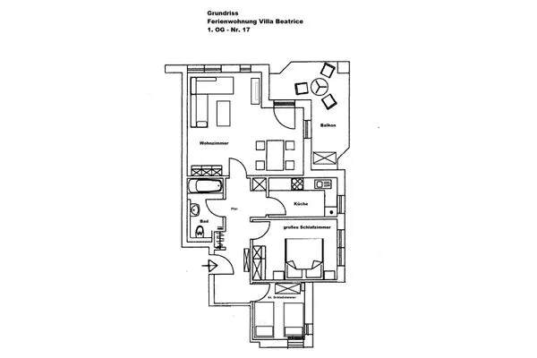Grundriss  Villa Beatrice - Wohnung 17