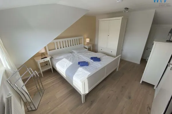 Schlafzimmer Ferienhäuser Siedlerstraße 11 Wangerooger Inselhäuschen