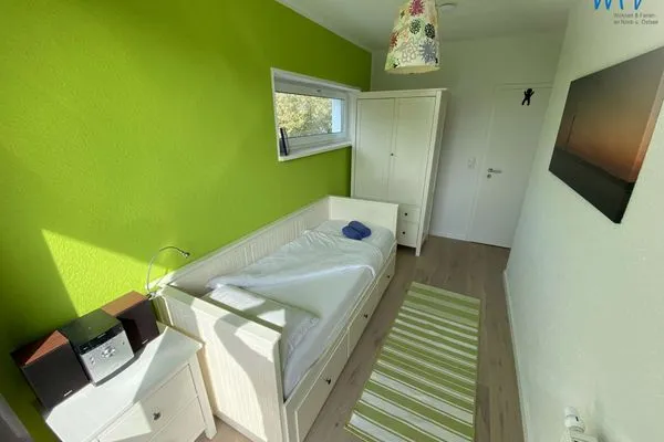Schlafzimmer Ferienhäuser Siedlerstraße 11 Wangerooger Inselhäuschen