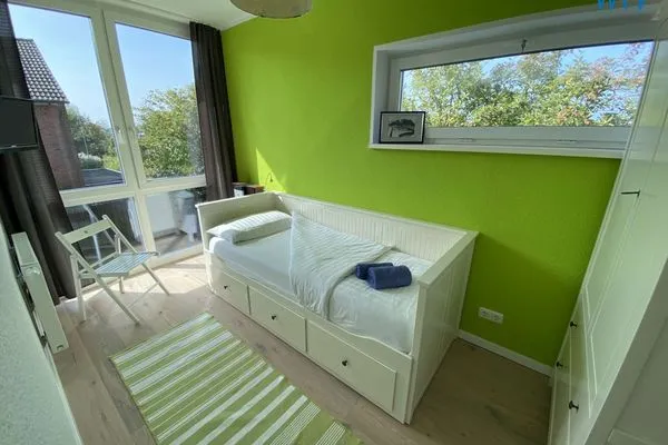 Schlafzimmer Ferienhäuser Siedlerstraße 11 Wangerooger Inselhäuschen