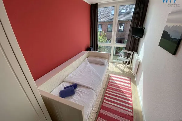 Schlafzimmer Ferienhäuser Siedlerstraße 11 Wangerooger Inselhäuschen