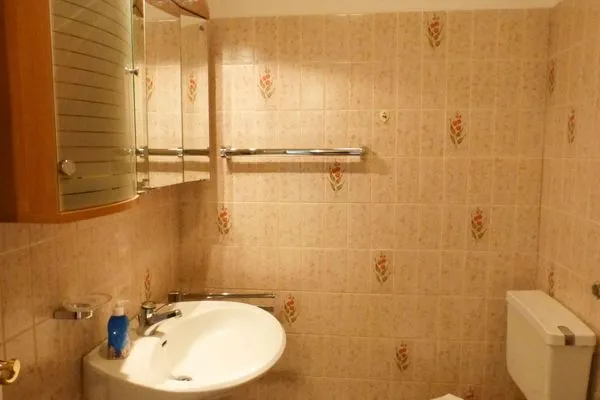 Badezimmer Haus Nordenlicht Ferienwohnung „Naujokat"